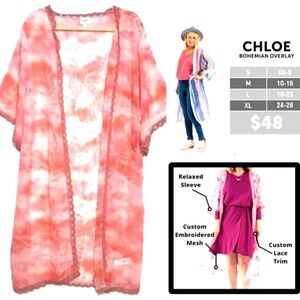 #353 Lularoe XL tye dye Chloe overlay
